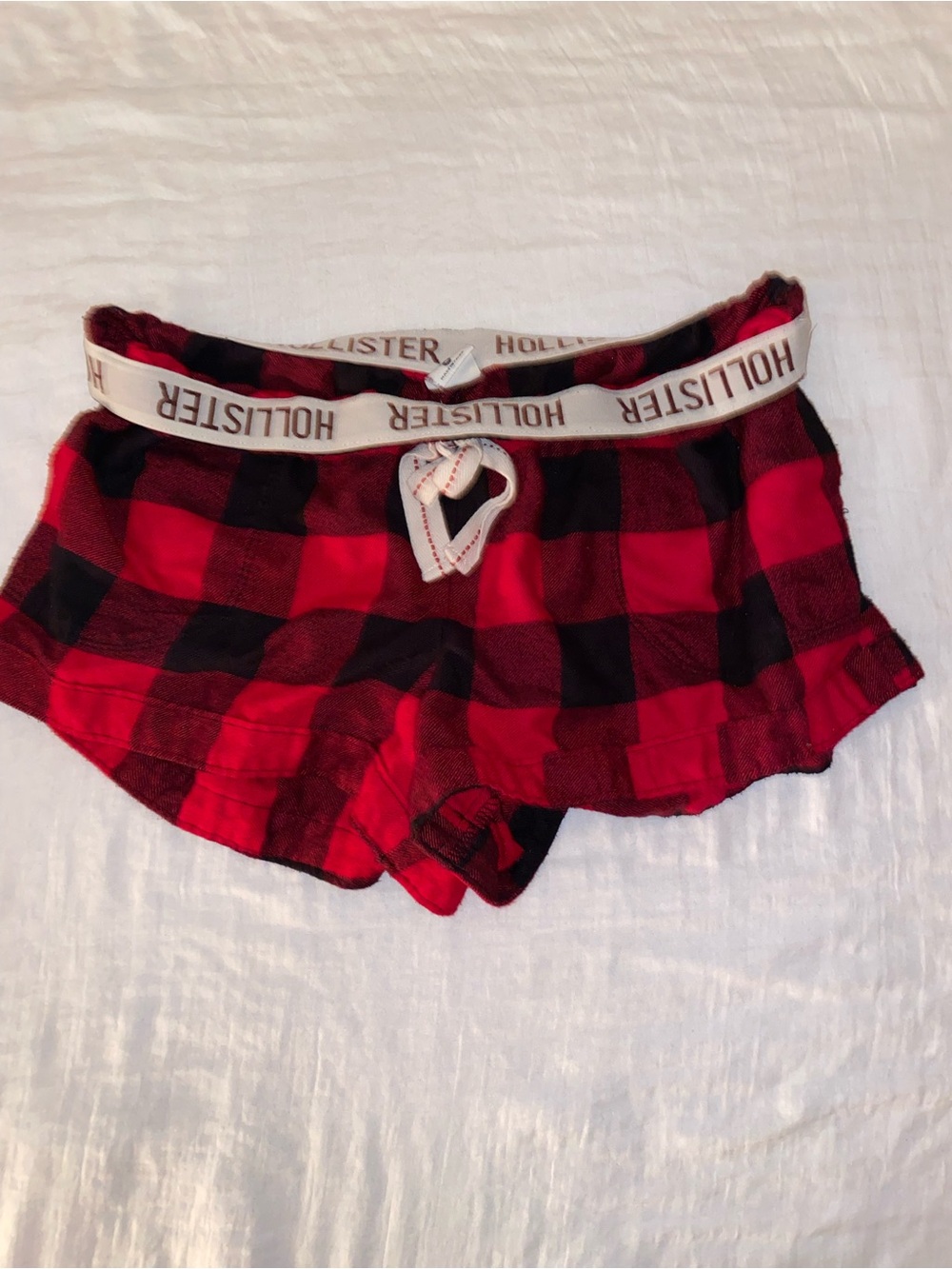 ❤️🖤Hollister Red and Black Buffalo Plaid Athletic Lounge Shorts